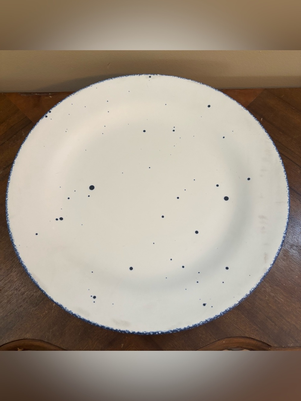 Steelite International Anfora 11" Brisa White Dinner Plate Blue Speckled